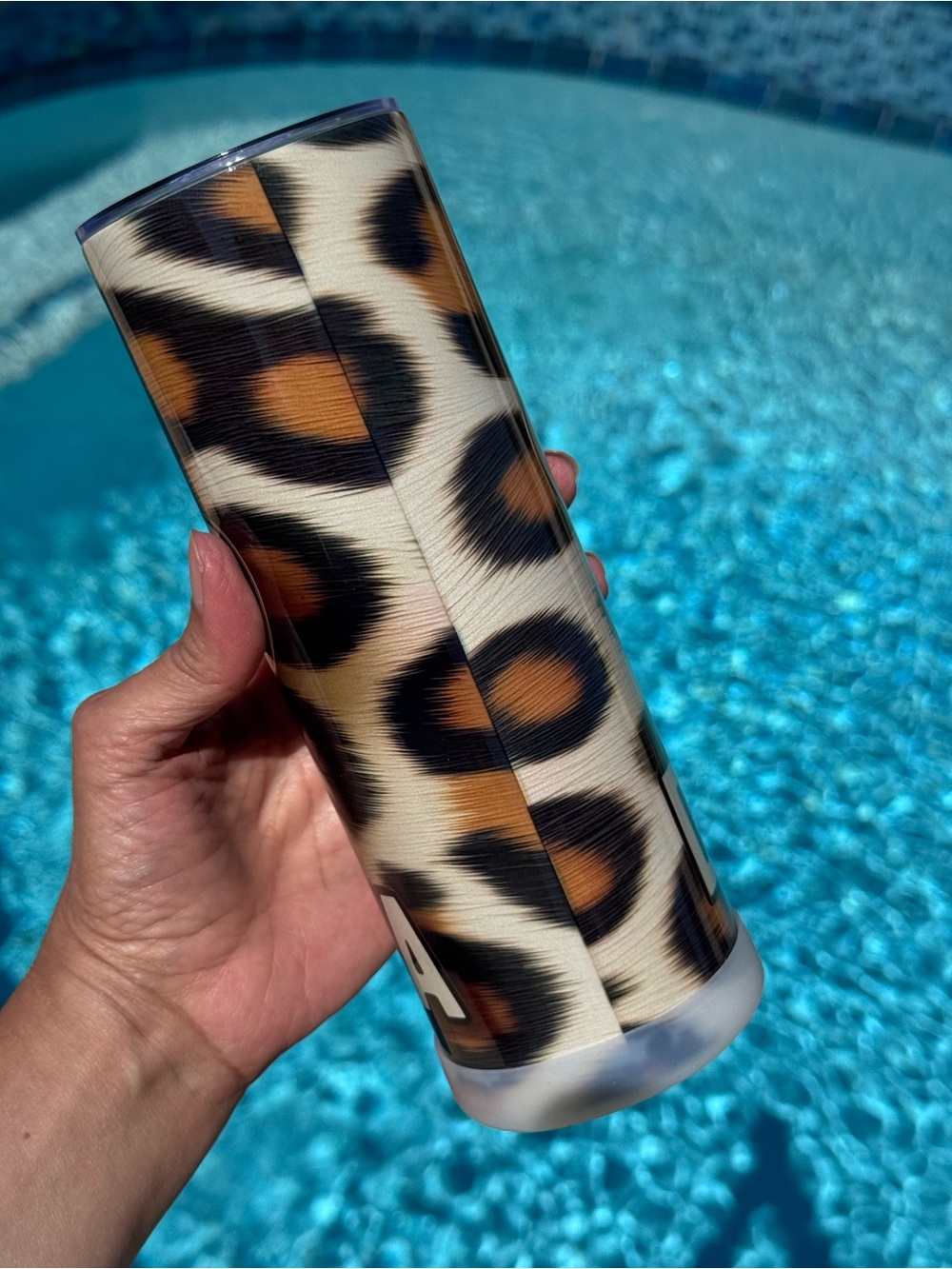 Dog Mama tumbler leopard cheetah print pattern - Picture 5 of 12